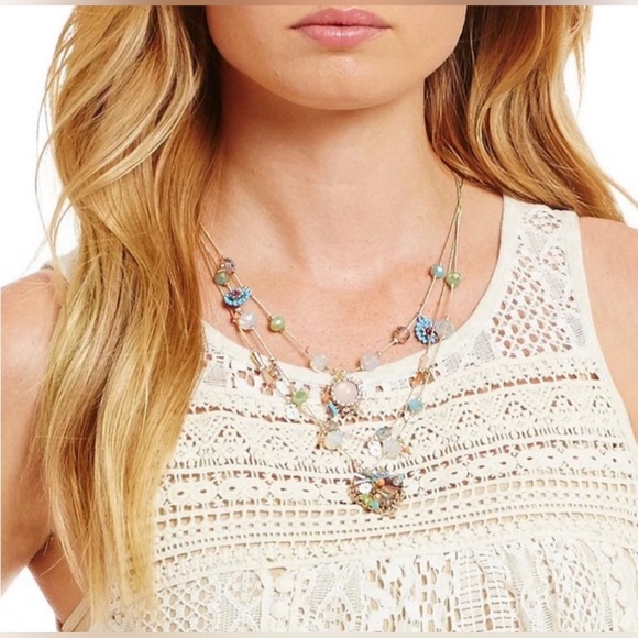 Betsey Johnson Bead & Heart Layered Necklace - Picture 4 of 4